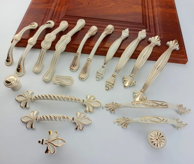 Description Picture 4 of itemLvory White Rose Gold Handle For Furniture Kitchen Cabinets Door Drawer Knobs European Wardrobe Cupboard Dresser Pulls Handles