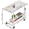 Adjustable Height Mobile Computer Desk for Small Space Rolling Writing with Wheels Corner Home Office Study 3