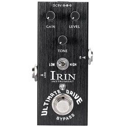 Vintage Electric Guitar Effects Pedal with Overdrive, Distortion, Analog Delay, and Classic Chorus (Ultimate Drive)