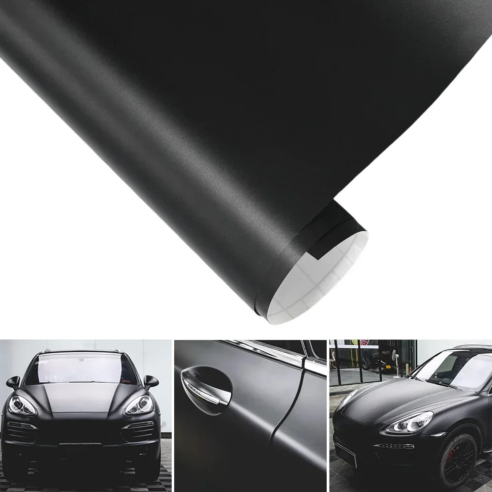Premium Matte Black Vinyl Car Wrap Roll Film Sticker Vehicle Decal Body Trim Motorcycle Auto Decoration Film Air Bubble Free 1 Premium Matte Black Vinyl Car Wrap Roll Film Sticker Vehicle Decal Body Trim Motorcycle Auto Decoration Film Air Bubble Free 1
