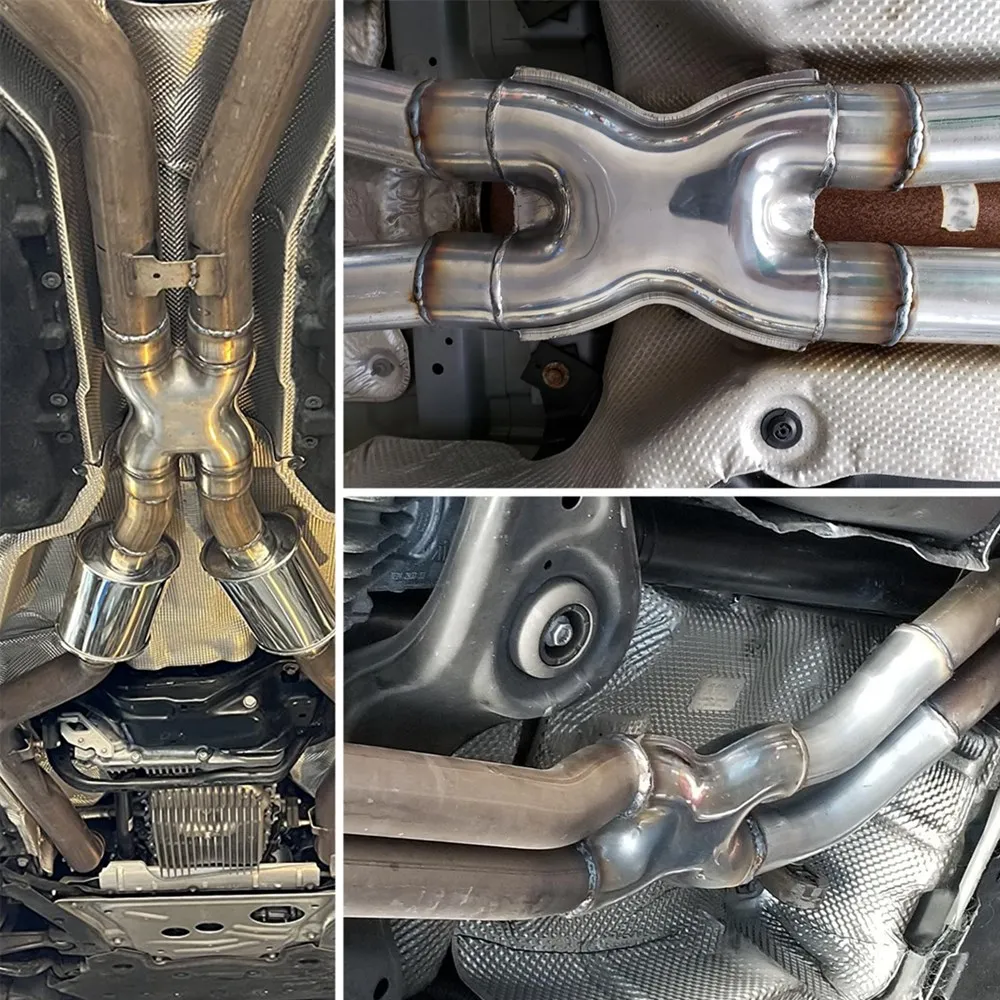 Akozon Tuyau D'échappement Embout D'échappement Universel Queue Gorge