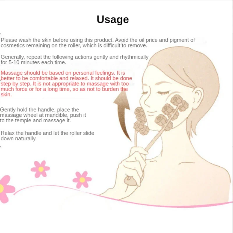 Flower-Shaped Facial Massager Roller for Anti-Wrinkle and Relaxation