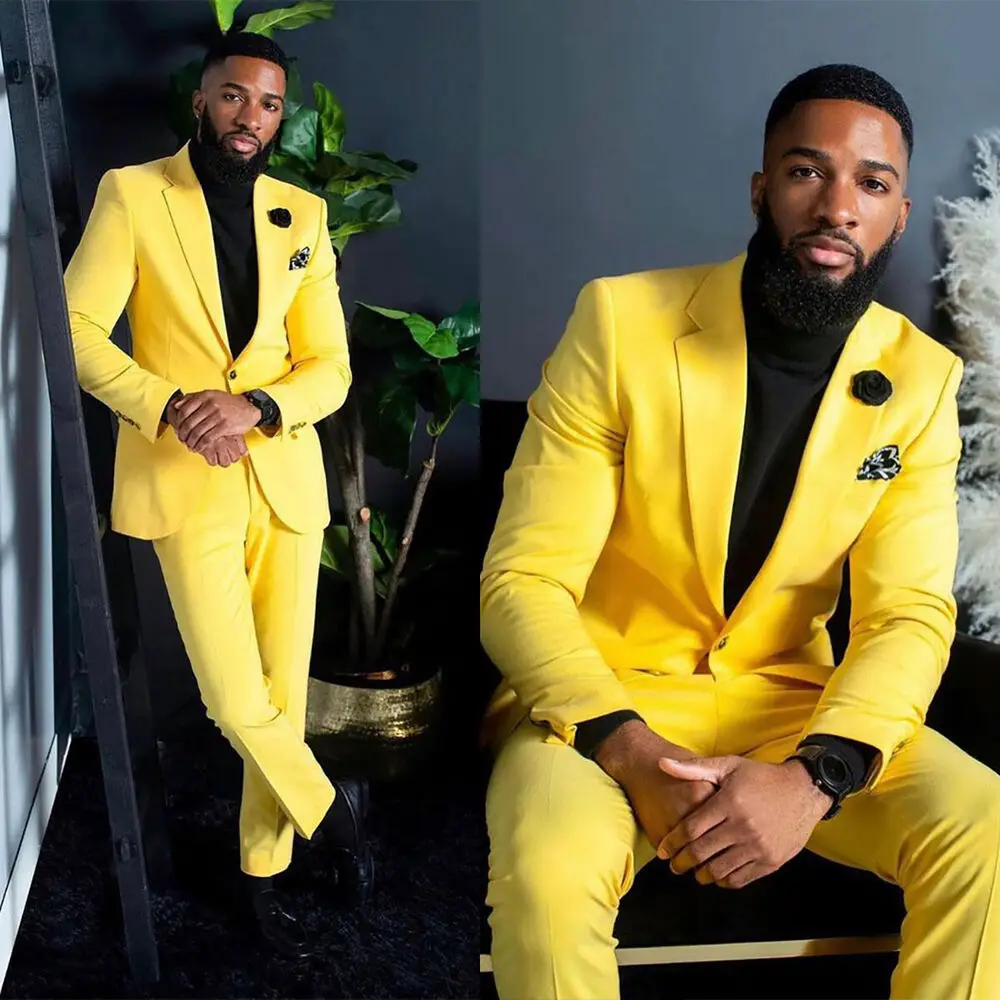Completo Uomo 2 Pezzi Tinta Unita Elasticizzato - Blazer E Pantalone Casual Elegante Per Matrimoni E Lavoro