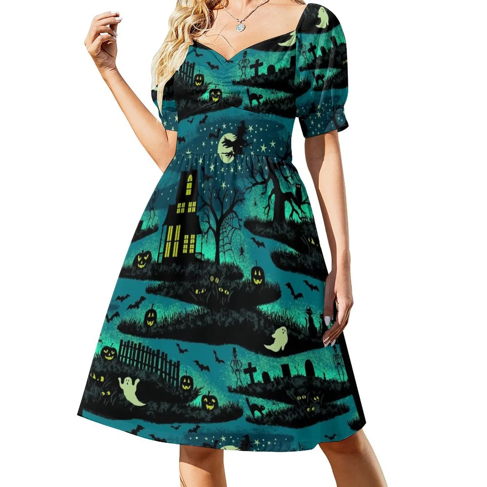 

Magical Halloween Night - FoxFire Green Dress Women's dress summer dresses women 2024 summer dress woman 2024