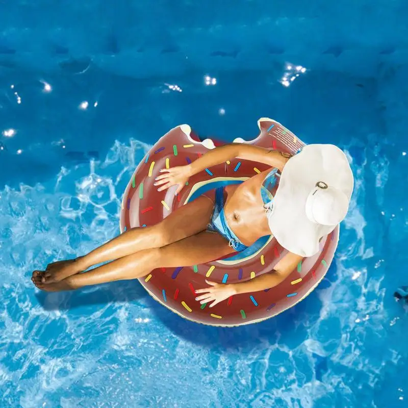 Inflatable Swimming Ring Donut Pool Float for Adult Kids Swimming Circle Ring Mattress for Summer Water Pool Beach Toys