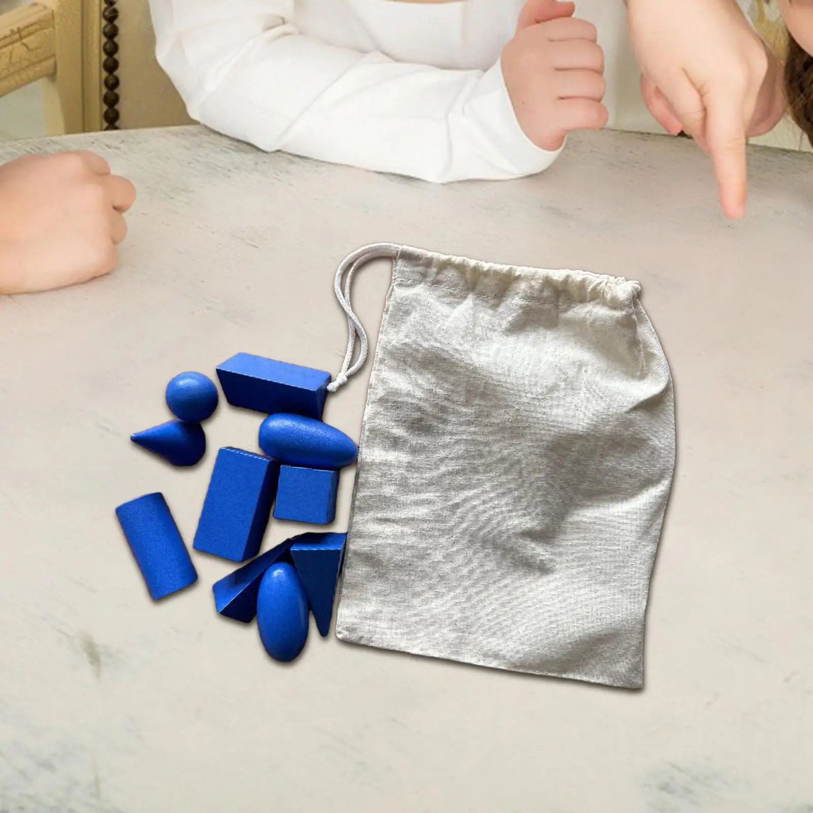 

10 Pieces Kids Wooden Educational Toy Learning Toy Wooden Geometric Blocks