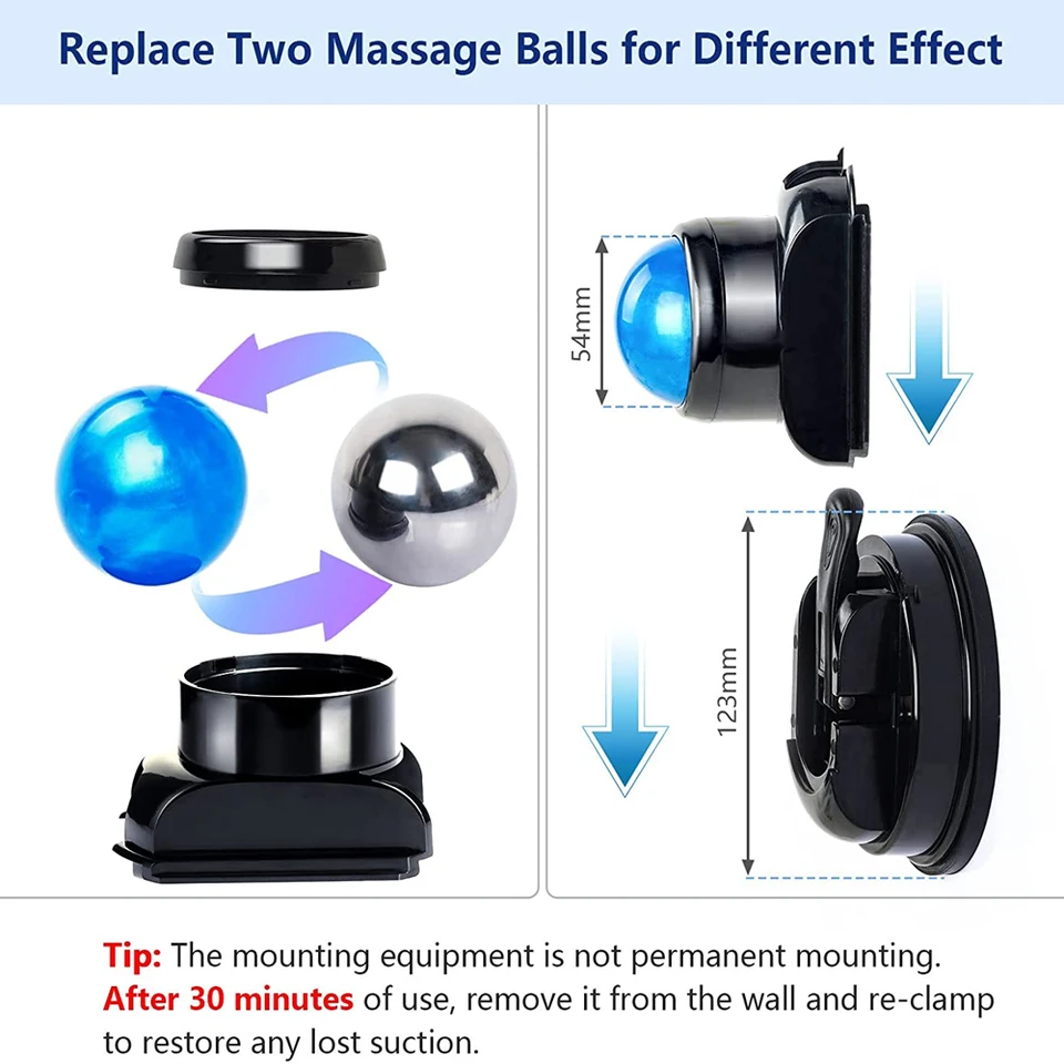 Modèle 02-Boule de Massage en Silicone à ventouse, boule de Massage à