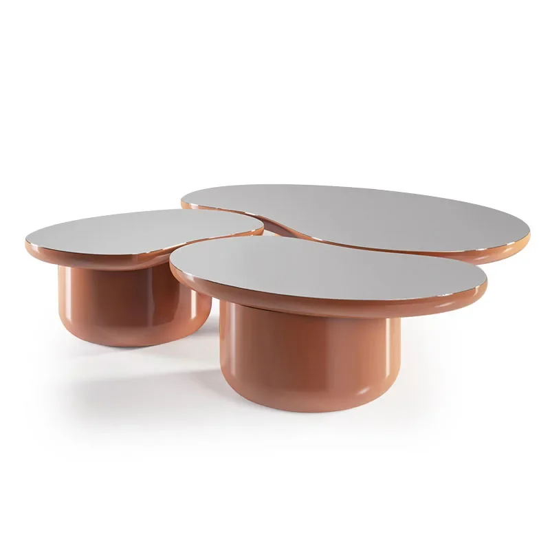 

Nordic luxury designer, special-shaped tea table, luxurious living room, coffee table beside the sofa