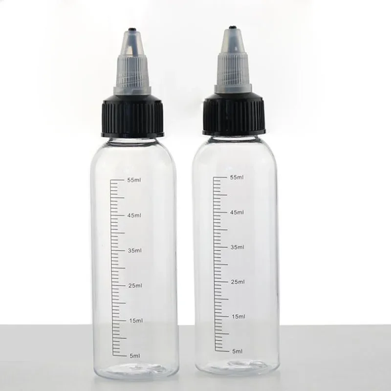 30ml/60ml/100ml/120ml/250ml Plastic PET E juice Liquid Capacity Dropper Bottles Twist Top Cap Tattoo Pigment Ink Containers 5pcs