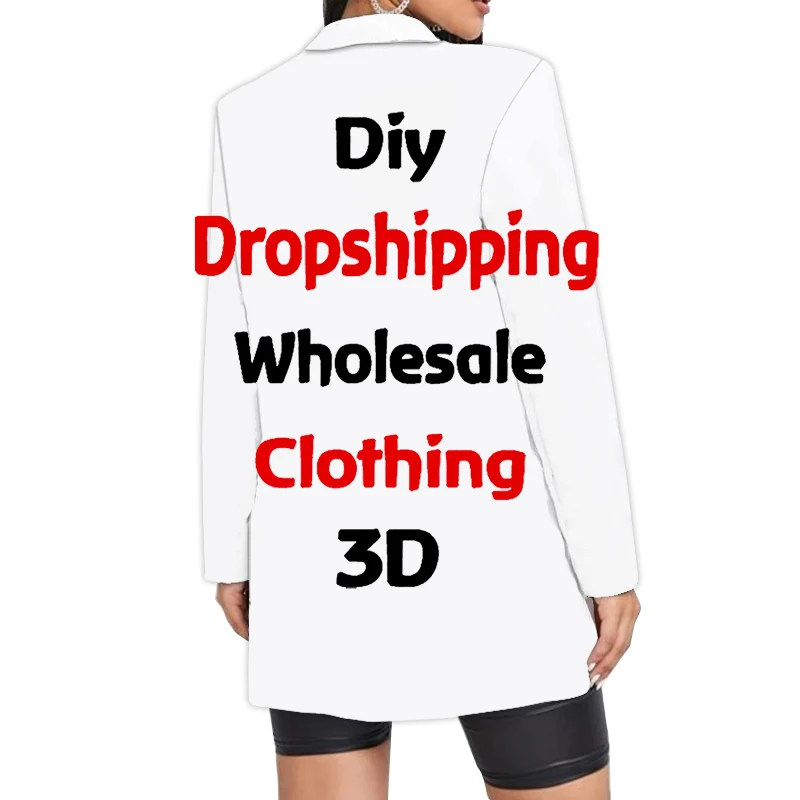 OGKB Customized 3D Printing Blazer Women's Jacket DIY Your Design Pieture Fashion New Plus Size Lady Coat Dropshipping Wholesale 2