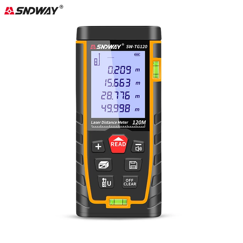 

SNDWAY Digital Laser Rangefinder Range Finder 40M 60M 80M 100M 120M Laser Distance Meter Trena Lazer Metro Laser Tape Measure