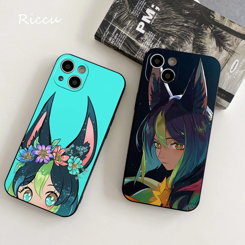 Per Iphone 14 Tighnari Genshin Impact Custodia Morbida Per Iphone 14 11 12Pro 8 7 Plus X 13Pro Max Se2020 Xr Xs Cover