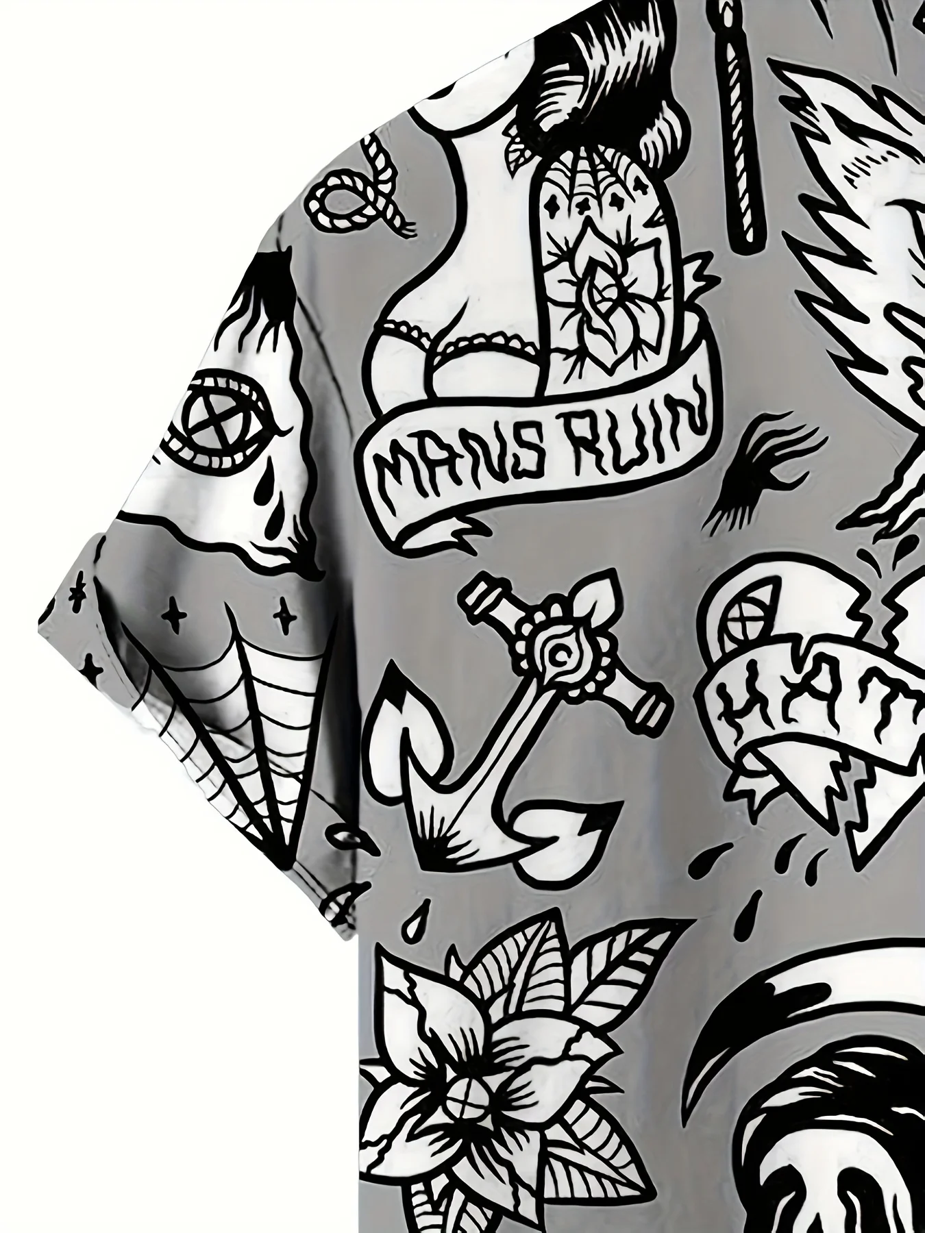 Skull Men'S Shirts Horror 3d Print Casual Hawaiian Shirts Man Retro Shirt For Man Street Button Short Sleeves Lapel Clothes 2024 5