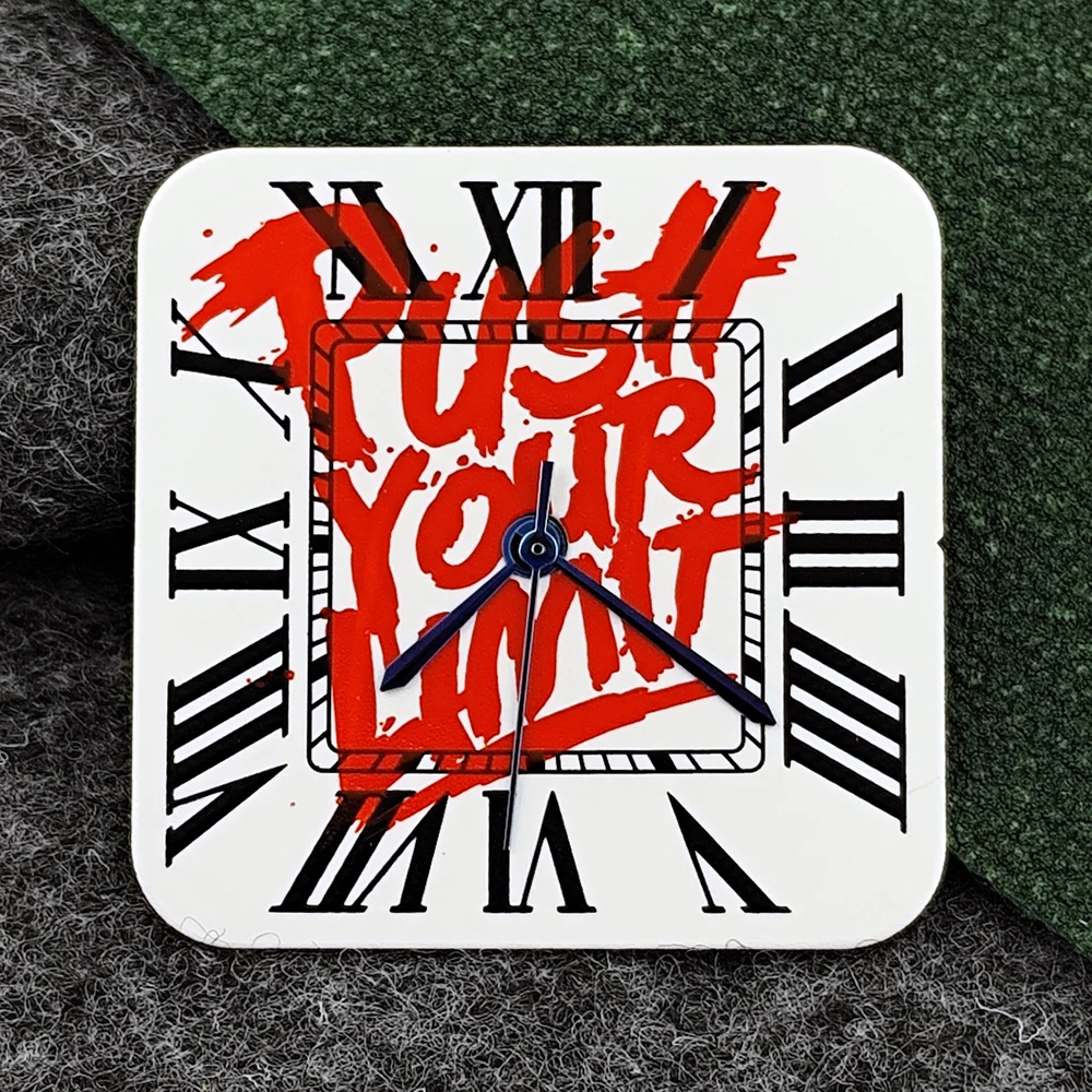 Square Dial 'Time is Money' Customized Watch Face for Premium Watch Accessories