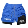 Summer Shorts for Men 2 in 1 Athletic Gym Workout Running Performance Shorts Print with Phone Pocket Quick Dry Breathable shorts 5