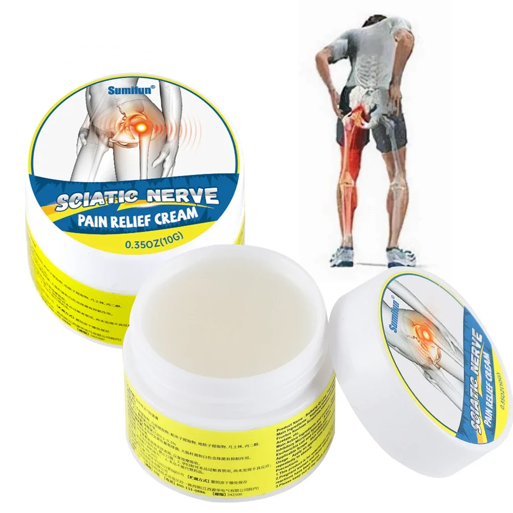 Pain Relief Cream Sumifun 10g Sciatic Nerve Pain Relief for Body Buttocks Pain Piriformis Hip Joint Orthopedic Ache
