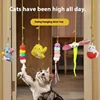 Interactive Elastic Funny Stick Toy with Feather Bell Long Rope for Kittens Hanging Swing Teasing Cat Pet Play Accessories 4