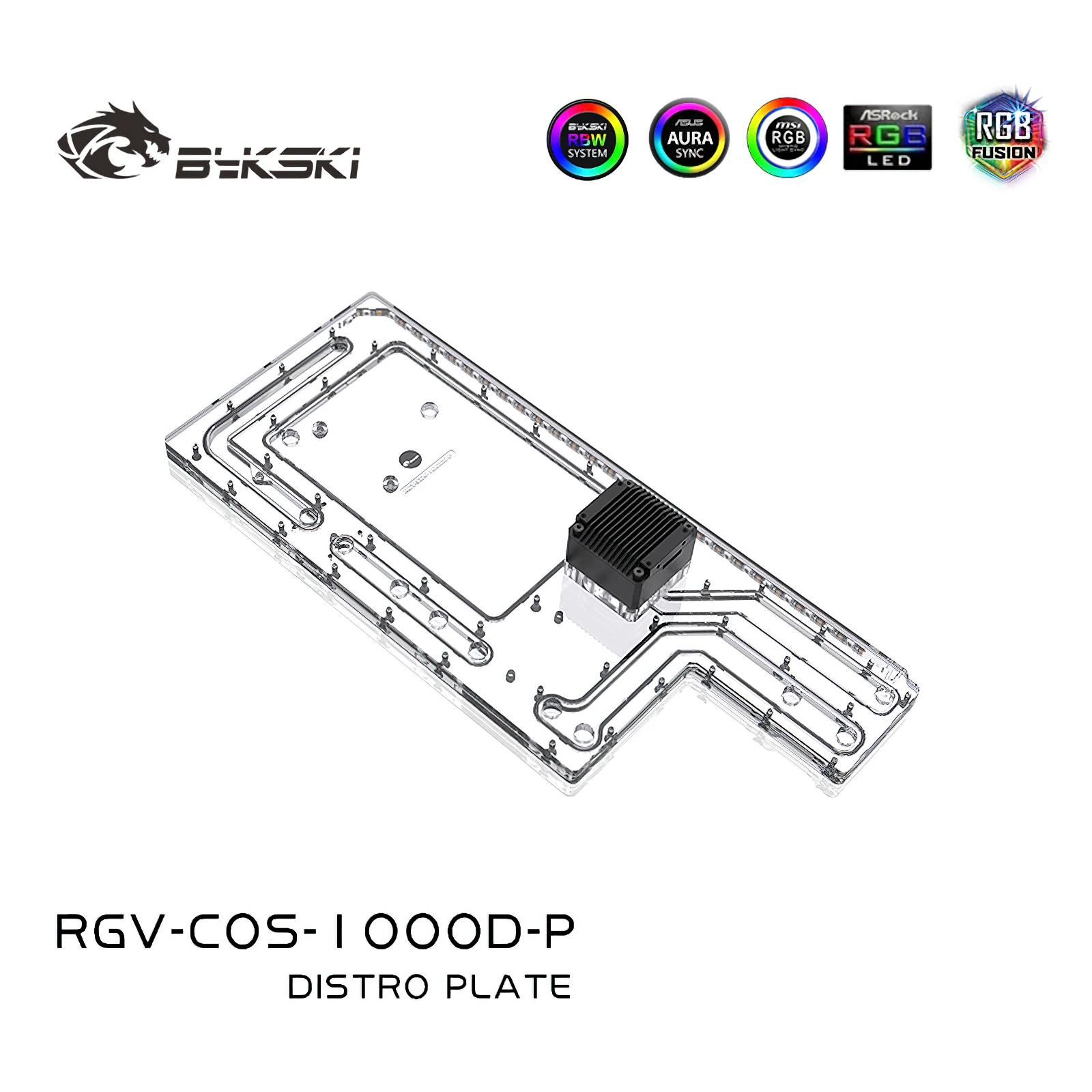 

Bykski RGB Water Cooling Distro Plate Reservoir for CORSAIR 1000D Chassis RGV-COS-1000D-P