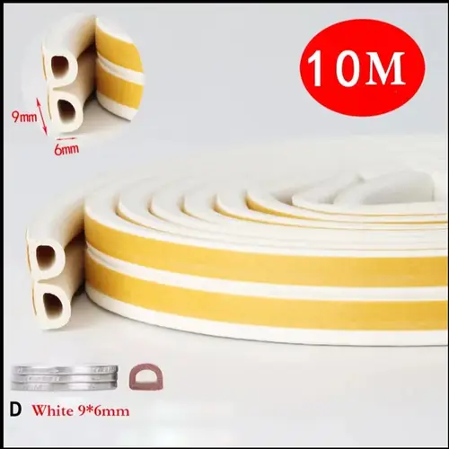 10m D/I/E Type Self-adhesive Door And Window Sealing Strip Foam Insulation, Anti-Collision, Wind And Sound Insulation Artifact - Image 19