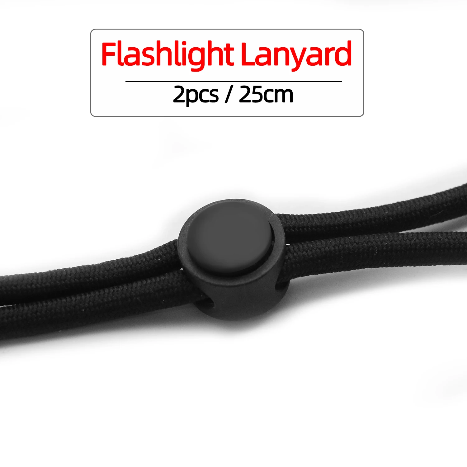 2Pc 25CM Flashlight Straps Lanyard Sling EDC Outdoor Tools Paracord Ajustable Anti Lost For Torch Camera