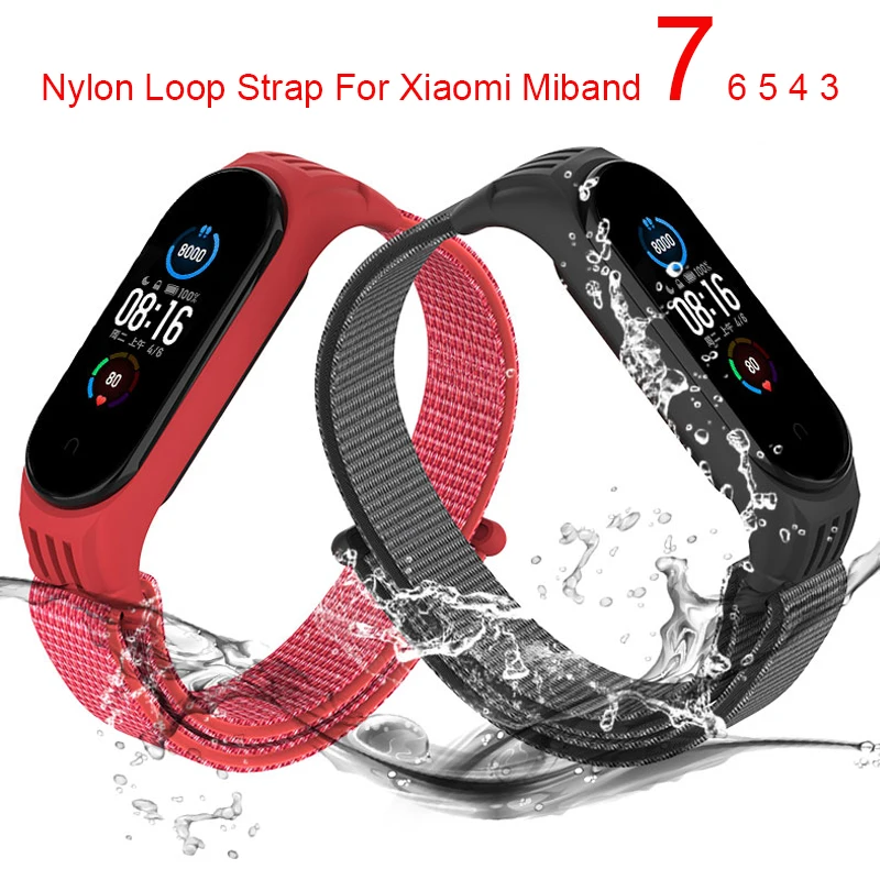 Bracelet for Mi Band 7 6 5 Strap Nylon Loop Smart Watch Belt Pulsera Correa  Mi band 5 Wristband for Xiaomi Mi Band 4 3 Strap