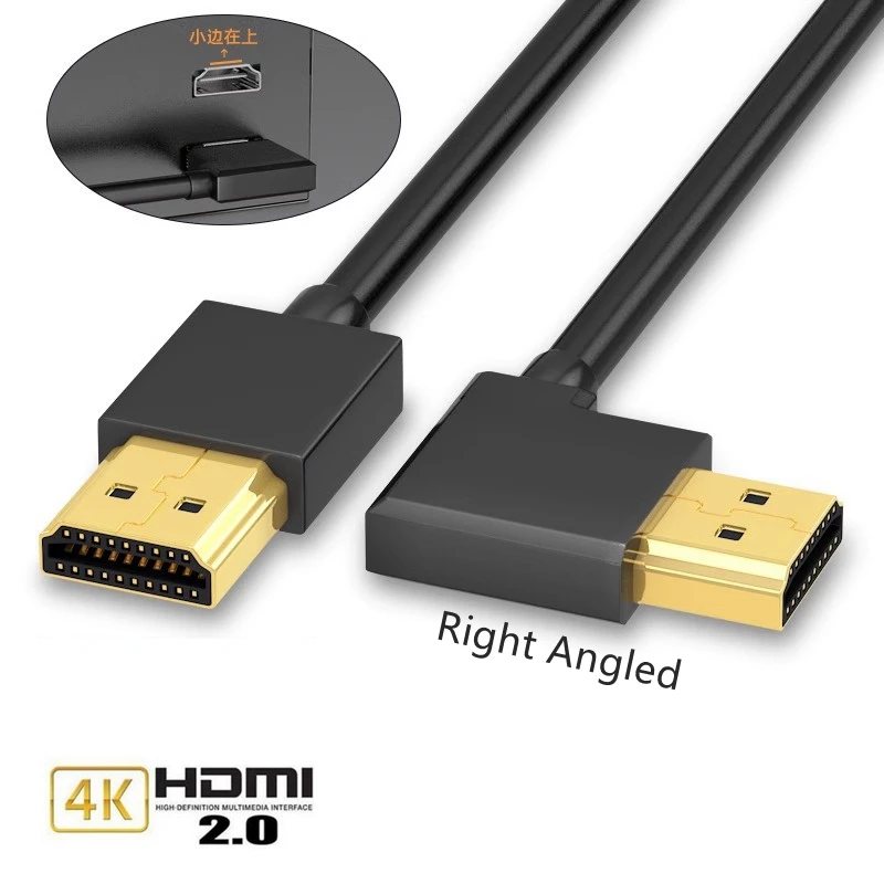 High-Speed Angled DisplayPort Cable with 8K HDR Support