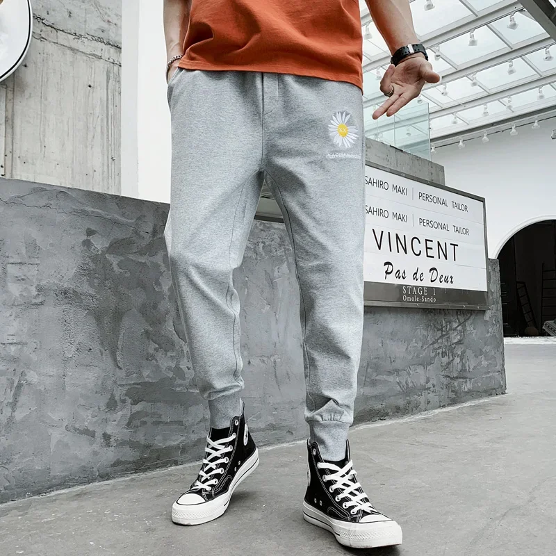 Simple Men's Solid Color Pants Business Elastic and Versatile Jogging Bottoms Classic Black And Grey Men's Slacks