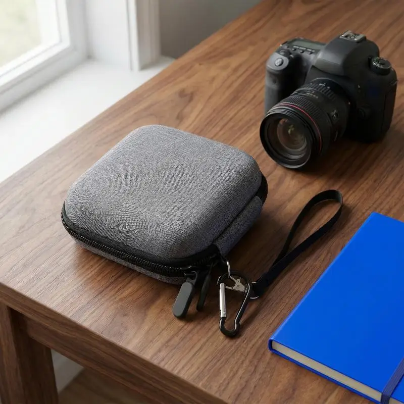 Étui de rangement rigide pour objectif d'appareil photo, boîte de rangement résistante à l'eau, antichoc, anti-poussière, sacs de transport avec séparateurs extensibles
