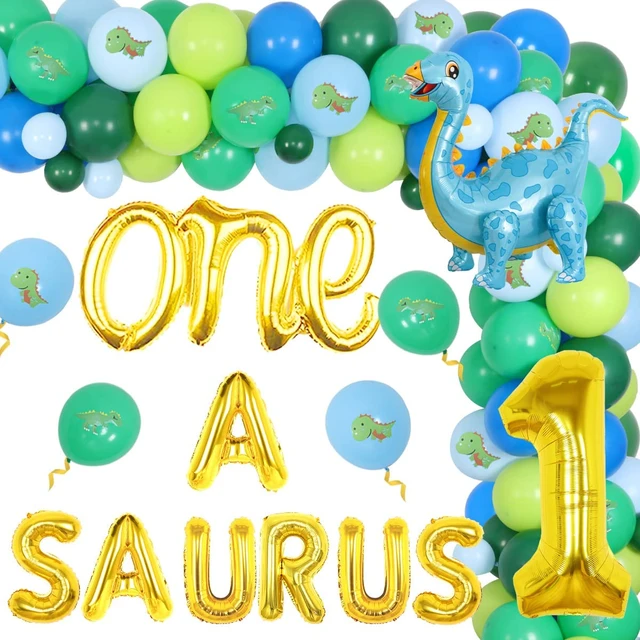  Dinosaur 1st Birthday Decorations Balloon Garland Arch