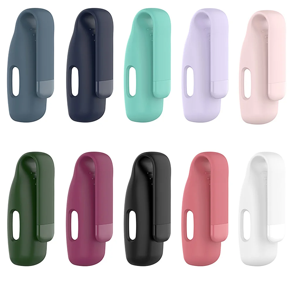 

For Fitbit Inspire3/Inspire2/Ace3 Steel Clip Protector Holder Cover Shell Silicone Protective Case Skin Clip Watch Accessory