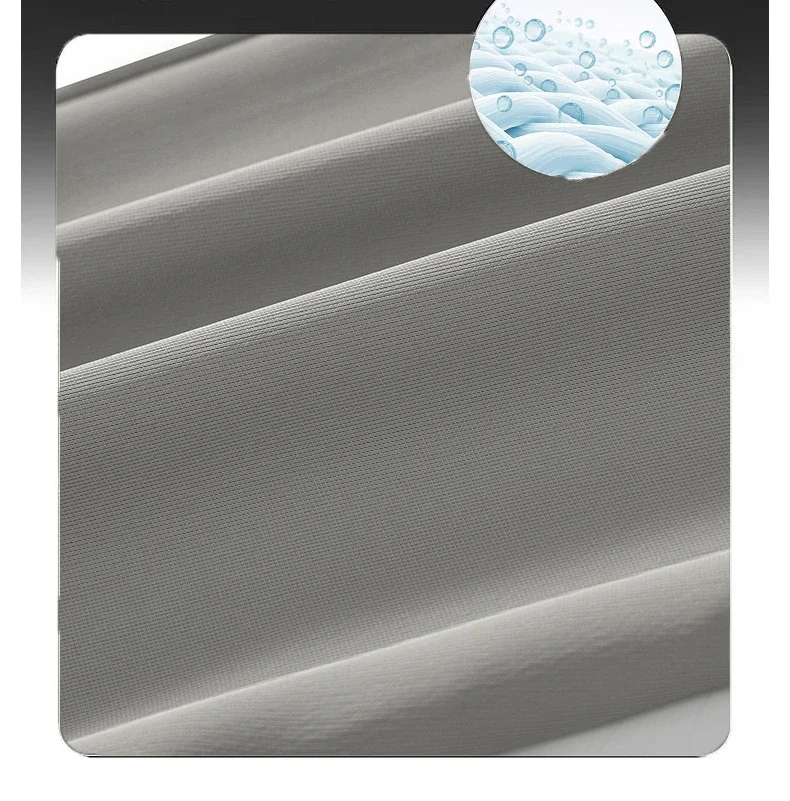 Description Picture 6 of itemSummer Straight Pants Men's Loose Thin Ice Silk Pants Wide Leg Sports Trousers Slim Fit Stretch Gray Casual Pants Streetwear