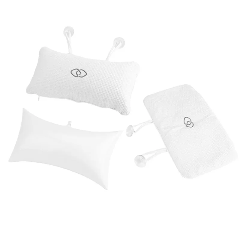 Comfortable Pillow Anti-Slip Bathtub Spa Bath Bathtub Cushion Soft Headrest Suction Cup Bathtub Pillow Accessories