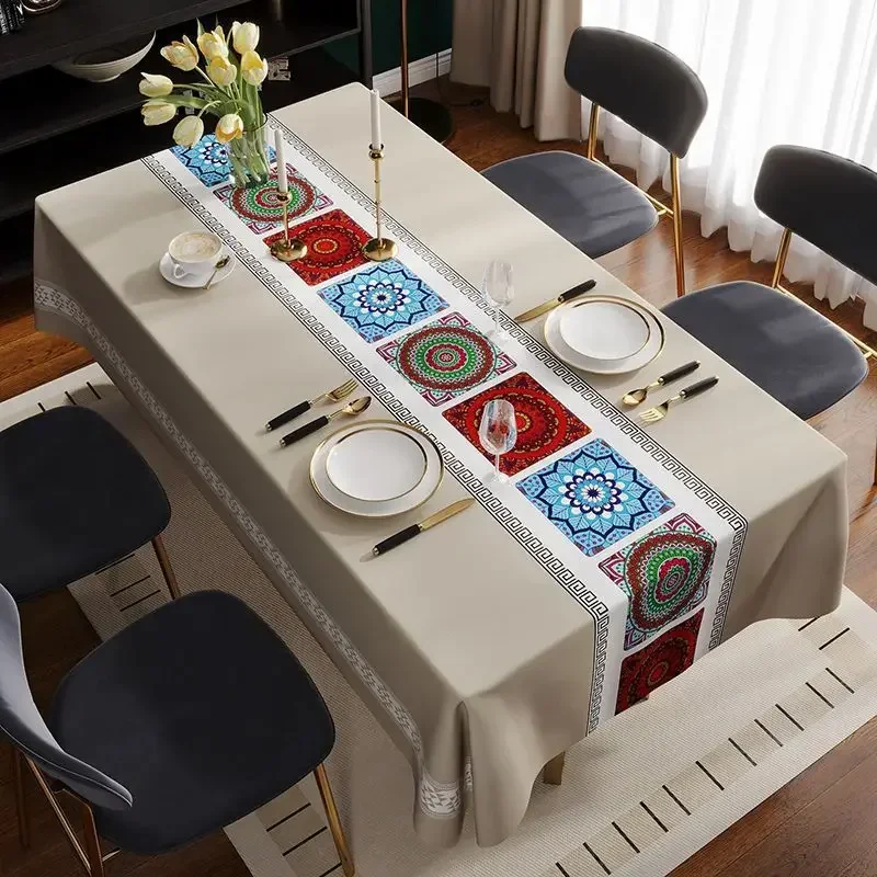 2622-2207-JIN Light luxury tablecloth rectangular fabric dining table cloth 2