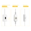 Super Bright USB DC 5V COB LED Strip Light 320leds/m with Hand Scan / Dimmable Touch Sensor Switch/ Push Switch 1m 2m 3m 4m 5m 3