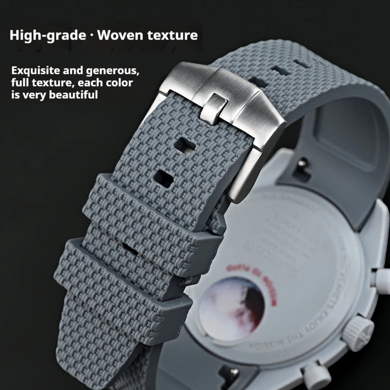 Curved End 20mm Rubber Silicone Quick Release Watch Band