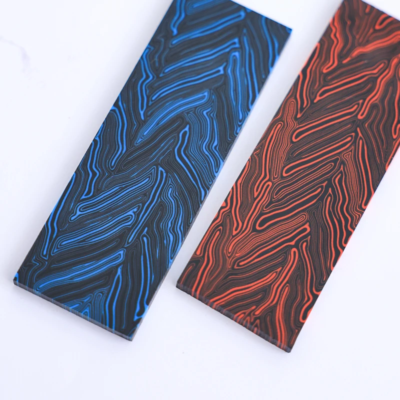 G10 Knife Handle Materials Blanks Damascus Pattern Scales for Making 130mm Length 1 Pcs knife handle spacer material,wood hand grip material