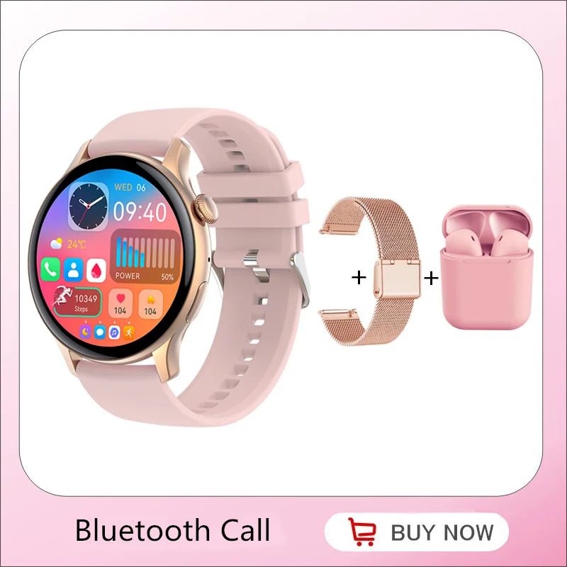 

Smart Watch Women 2023 Bluetooth Call Voice Assistant NFC Custom Watchface Whatsapp Reminder Waterproof IP68 Smartwatch Hebrew