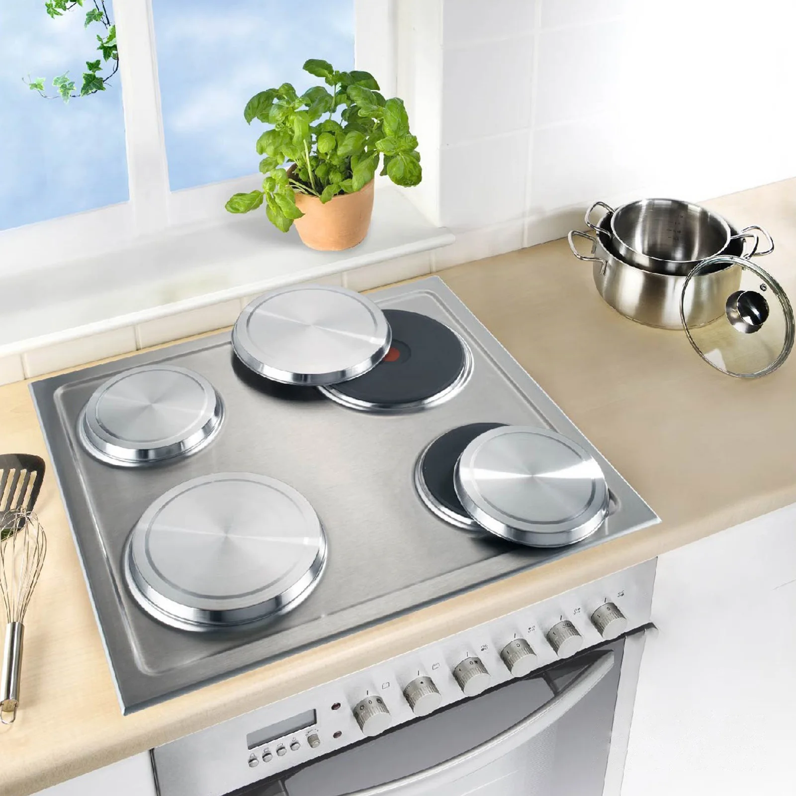 4pcs Electric Stove Burner Covers Home Kitchen Accessories Round