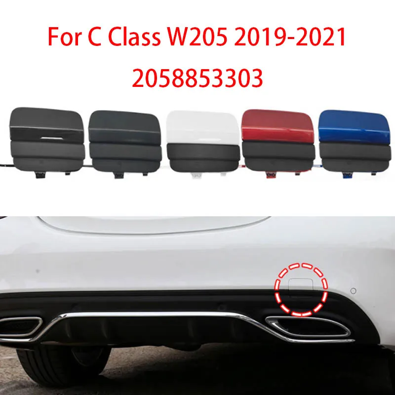 Premium White Rear Bumper Tow Hook Cover Cap