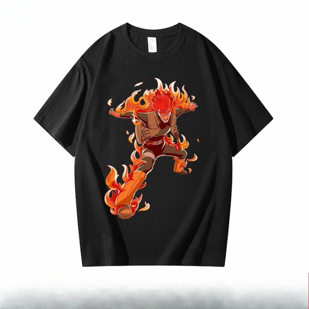Naruto Trendy Black Children's Summer Anime Graphic Cotton T-shirt