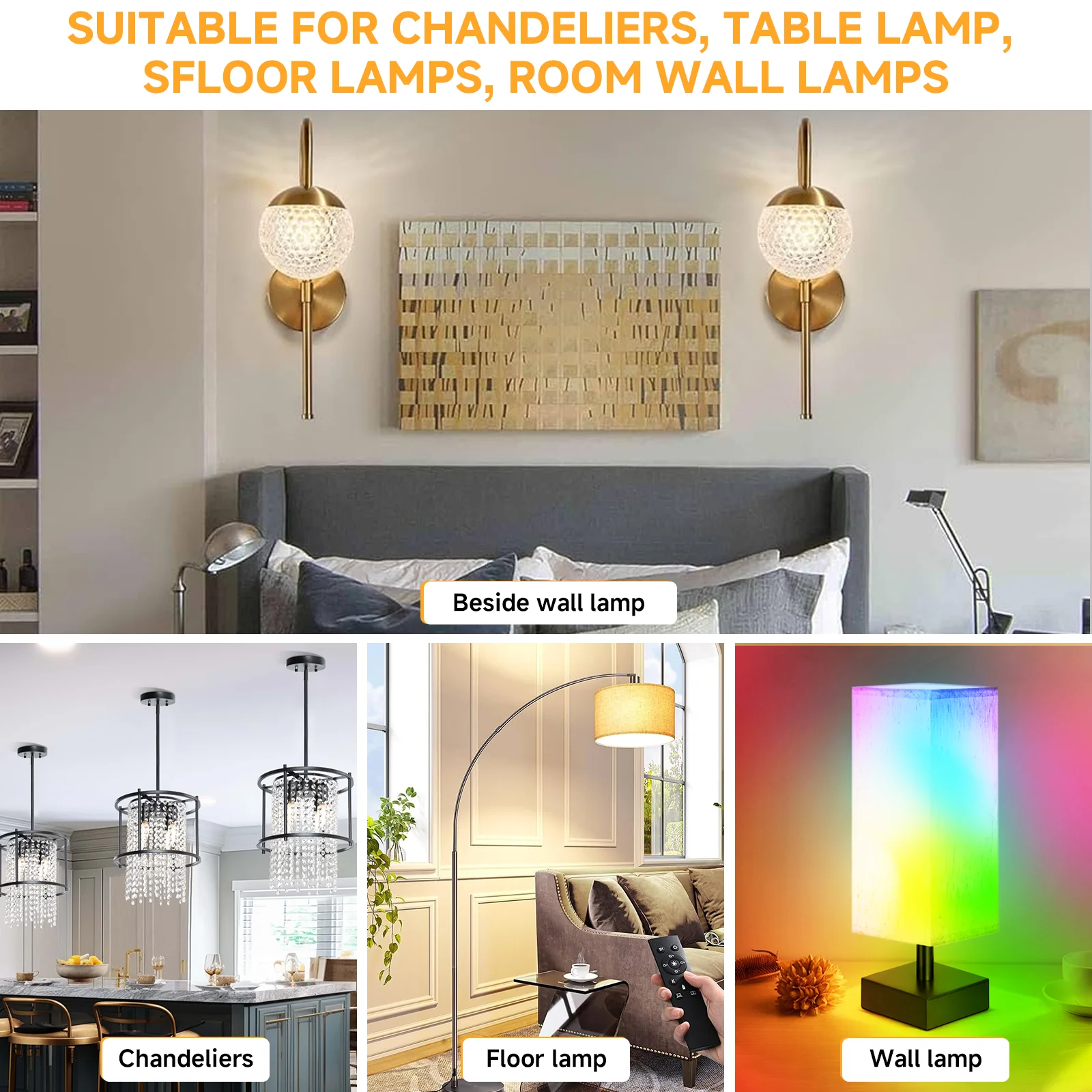 Rechargeable Light Bulbs With Remote E27 Battery RGB color Operated Light Bulb For Non-Hardwired Wall Sconces Pendant Lights led light,emergency light bulb