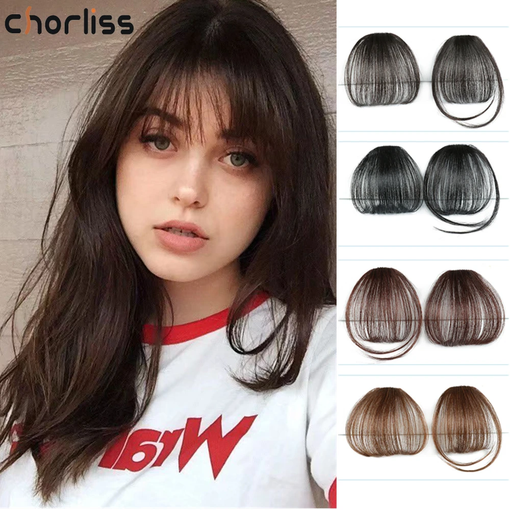 Synthetic Bangs Hair Clip In Hair Extensions Fake Fringe Natural Hair