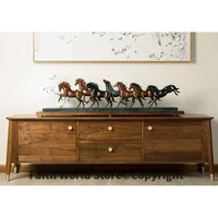 TOP Master art collection home office ROOM Decor -130 CM Huge 8 Fine horses ART bronze statue sculpture Decoration 1