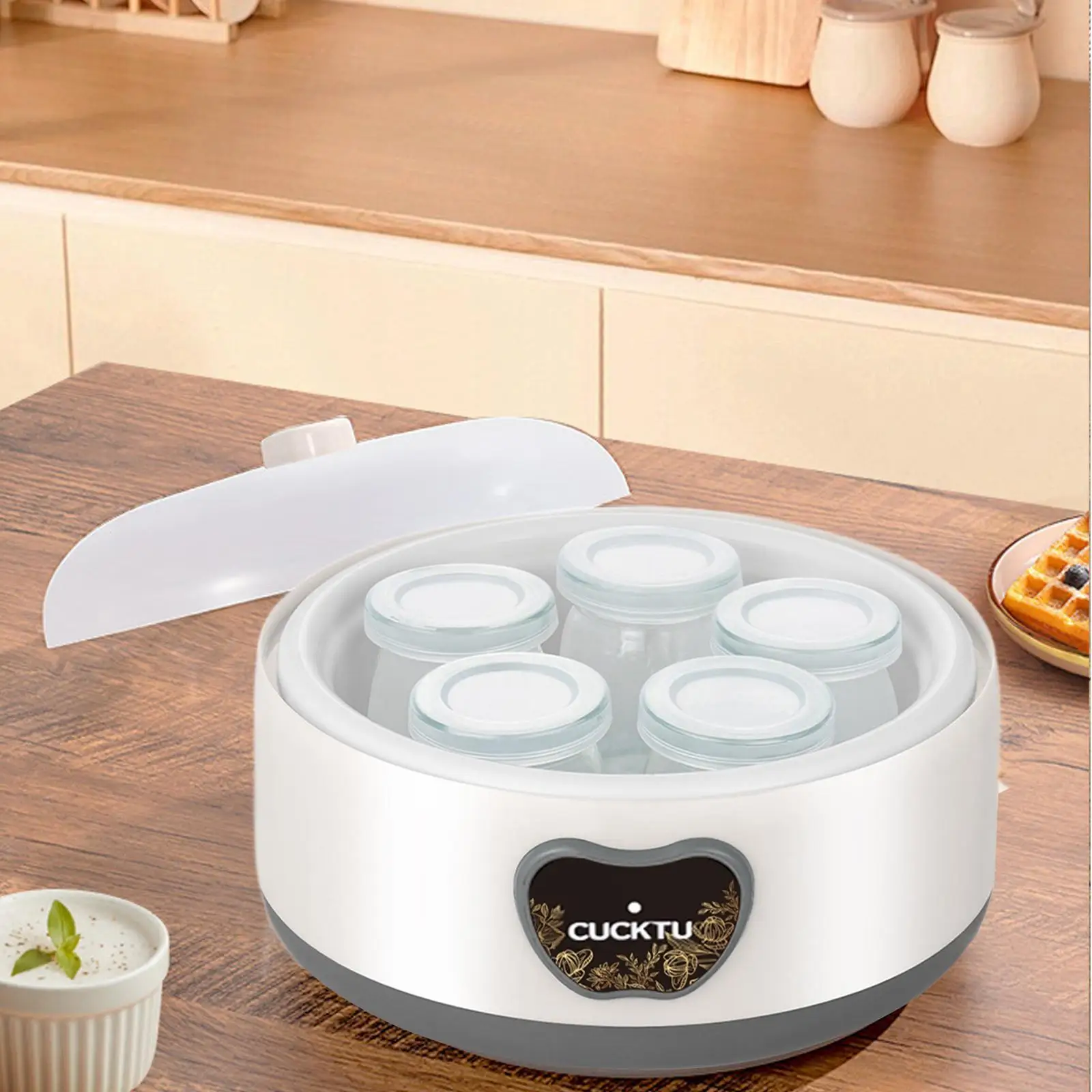Yogurt Maker Portable Compact Kitchen Appliance Temperature Control Small Automatic Yogurt Maker for Cafe Kitchen DIY Restaurant
