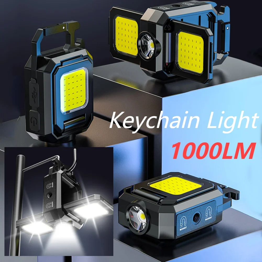 1000LMCOBLEDMiniKeychainLightXPEWorkLightTypeCUSB