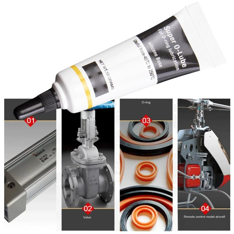 Waterproof Silicone Lubricant Grease for Faucet O-Rings High and Low Temperature Resistant Grade 0.35 oz Tube