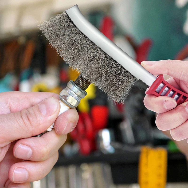 Wire Scratch Brushes Grill Cleaner BBQ Grill Steel Wire Brush Brush-Steel Stainless Steel Brush Rust Paint Removal Tools