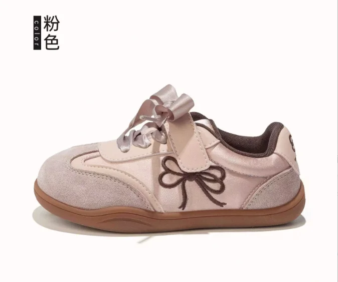 Children's Board Shoes Four Seasons Models Gold Casual Boys Girls Training Shoes Pink Soft Kid Baby Sneakers 3