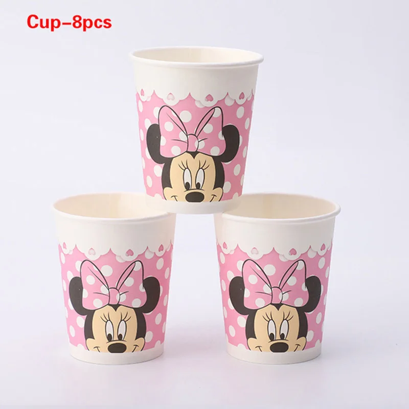 red white balloon decoration Minnie Mouse Disposable Tableware decor Kids Birthday Party Supplies Paper Plate Cup Napkin Flag Girl Pink Wedding Cake Decor birthday decoration spray