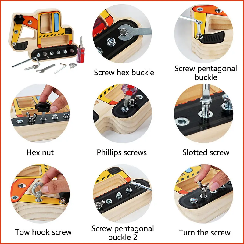 Wooden Fine Motor Training Educational Toy Set for Kids